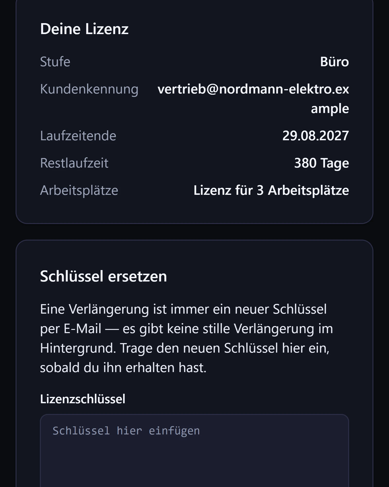 LeanShift Fakt am Rechner. Belegliste eines Betriebs als Übersicht des laufenden Jahres.
